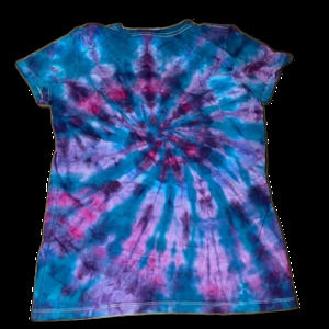 Handmade Tie Dye Women's V-neck Shirt Size Medium